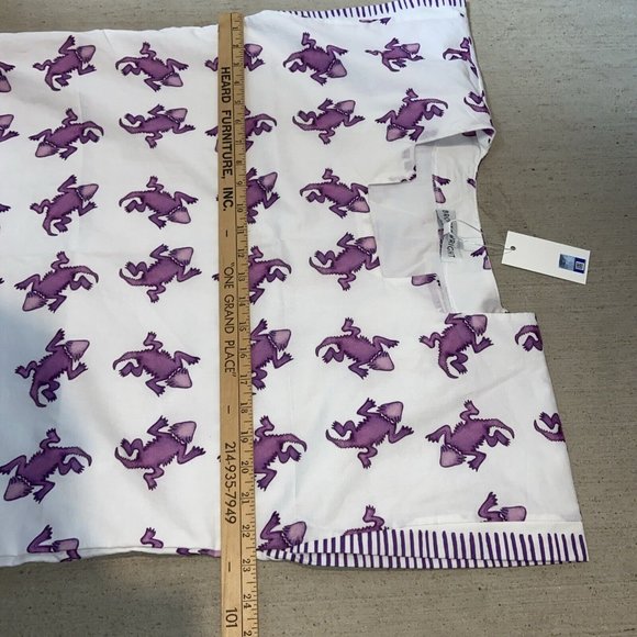 Brooke Wright Lightweight TCU Horned Frog Print Dress Sz Large HARD TO FIND- NWT - Picture 8 of 9